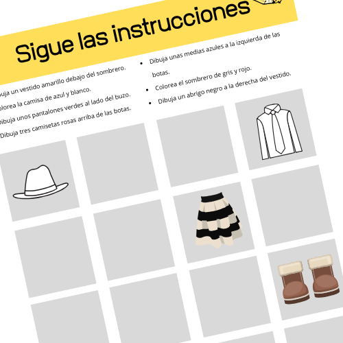 Juego: La ropa – Educando America – Spanish School